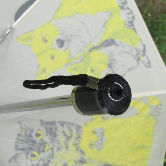 Vintage Umbrella Raining Cats and Dogs Cute Print with Tote 1970s Corgi Collie - Picture 9 of 9